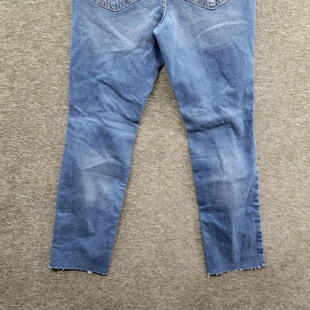 Calvin Klein Jeans Women's 24P Blue Distressed High Rise Straight Leg NWT - Picture 6 of 12